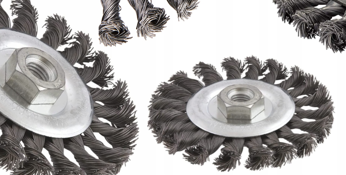 SZCZOTKA DO CZYSZCZENIA SPLATANA SZLIFIERKI 125mm