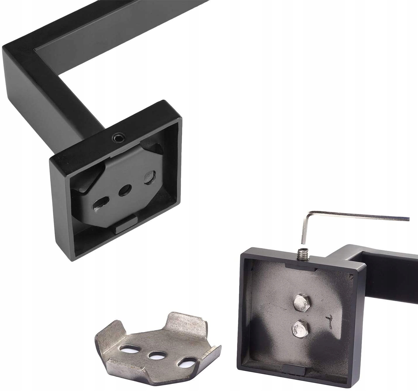 Uchwyt wieszak na papier toaletowy CZARNY MAT LOFT Rodzaj ścienne