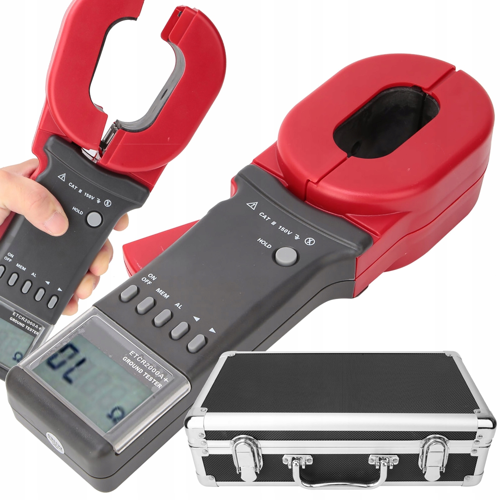 ETCR2000A+ Kliešťový Merač Odporu Uzemnenia Digitálny Tester LCD