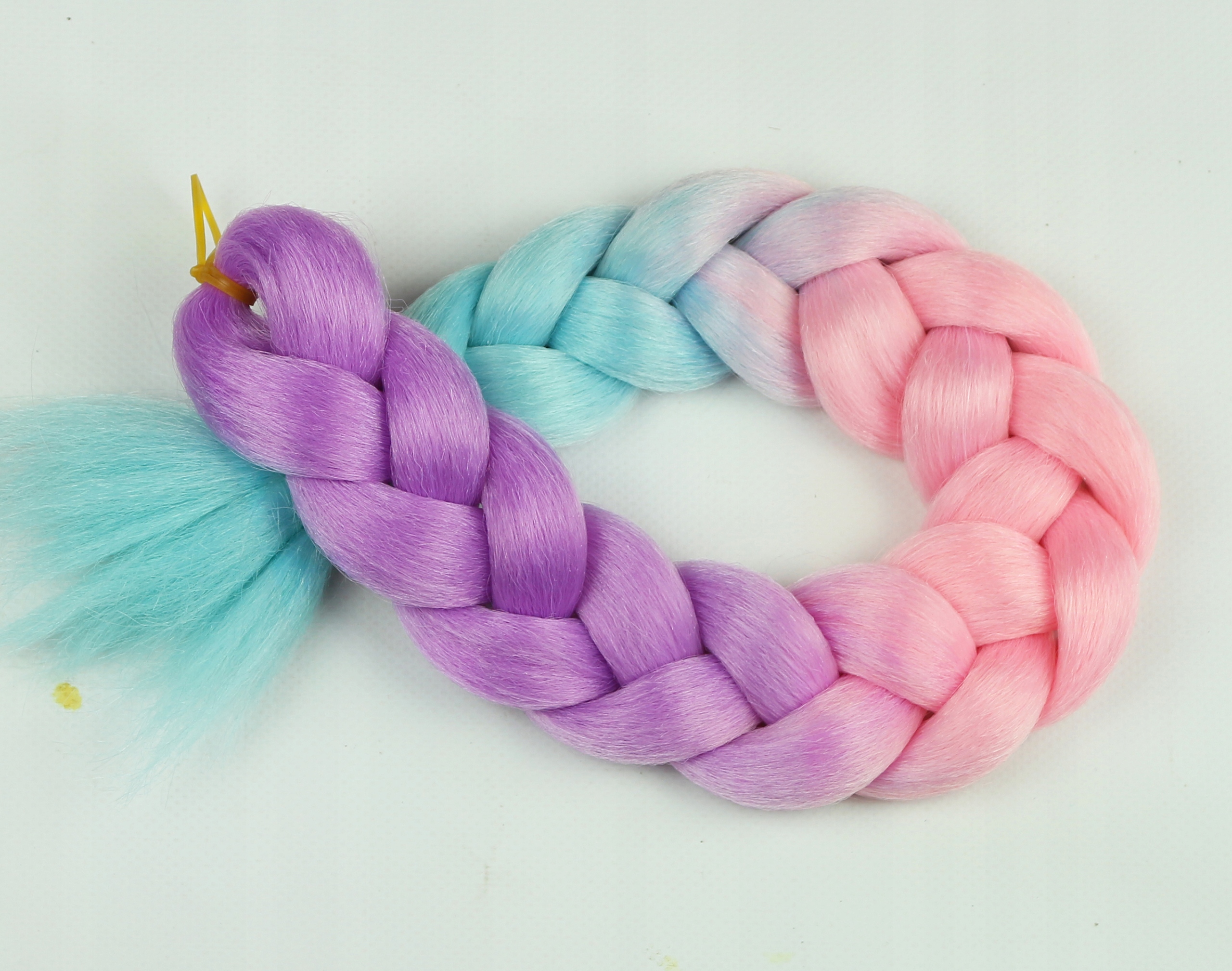 Włosy SYNTETYCZNE do warkoczyków KOLOROWE warkoczyki DOCZEPIANE ŚWIECĄCE Kolor włosów inny