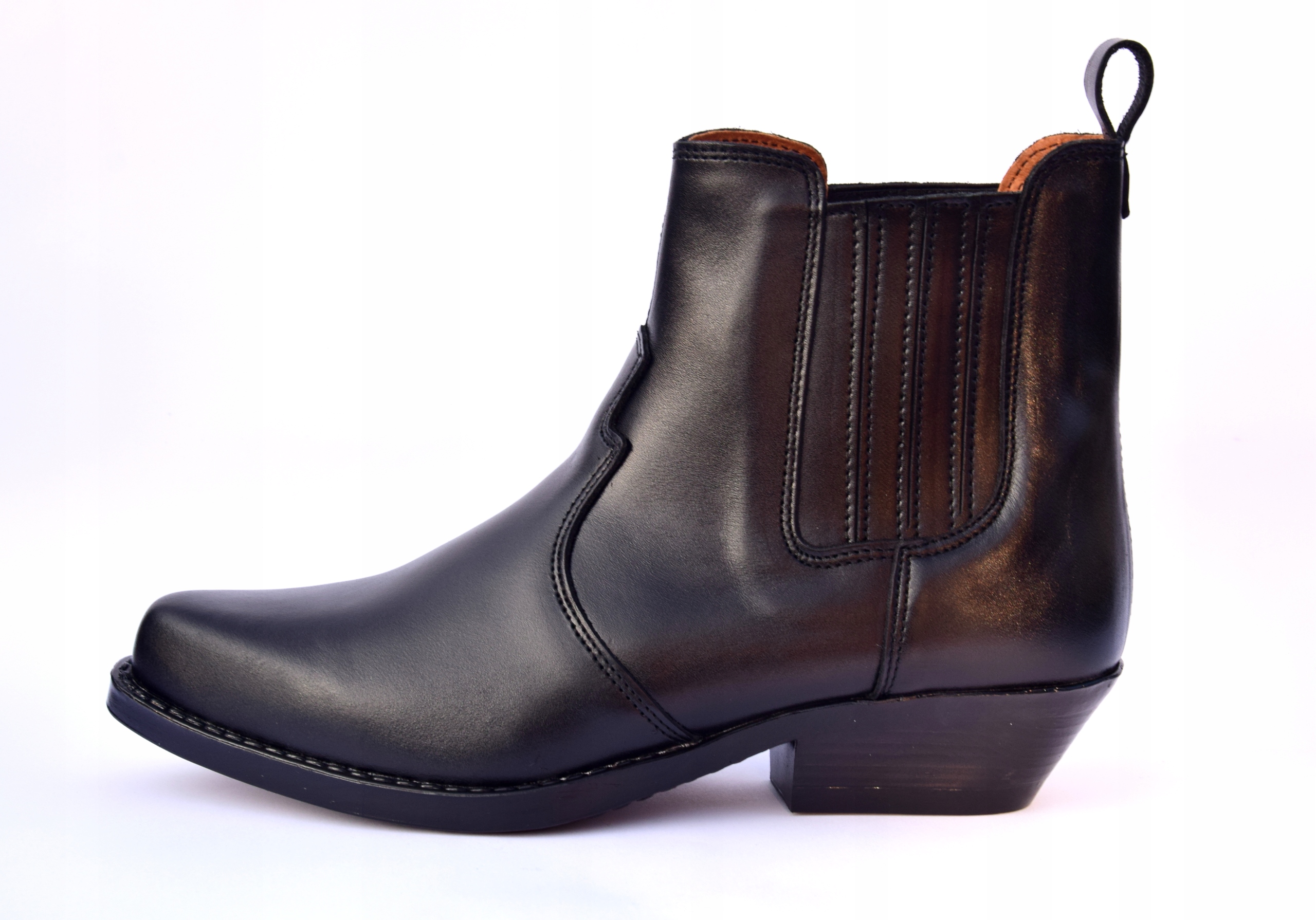 POLSKIE SKÓRZANE KOWBOJKI OBUWIE GŁADKIE KG1 BR Rozmiar 42