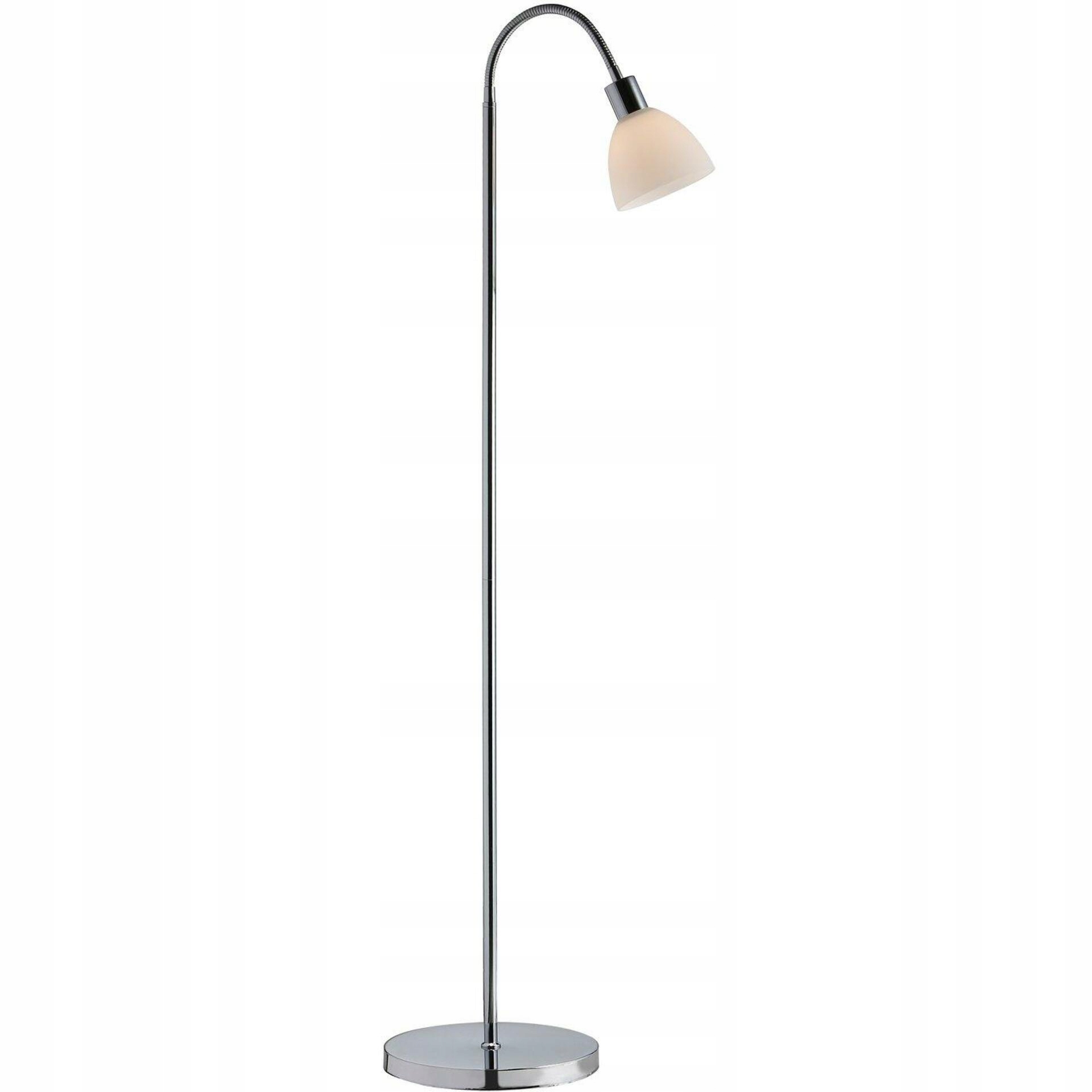 Nordlux Ray 63214033 stojacia lampa, chróm, opálové sklo, výška 153,5 cm