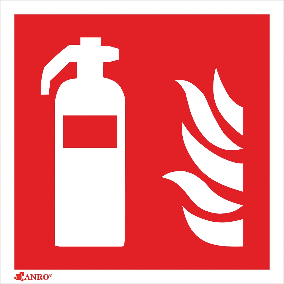 

Znak ppoż bhp naklejka do zakładów Gaśnica