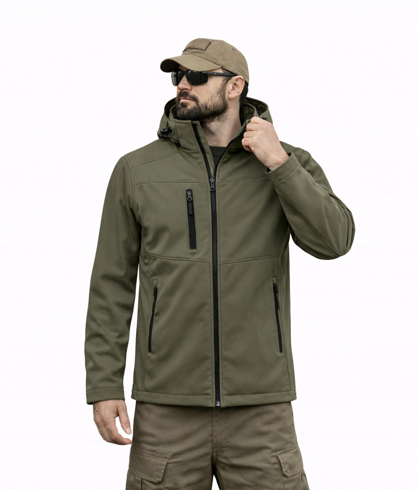 Softshellová bunda Mikina Khaki Olive Military Malfini Softshell Performance M
