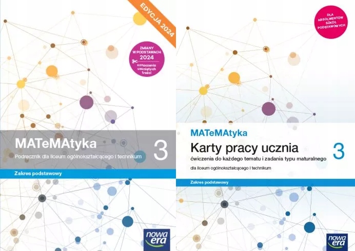 Matematyka 3 KOMPLET Podręcznik 2024 + Karty Pracy PODSTAWA