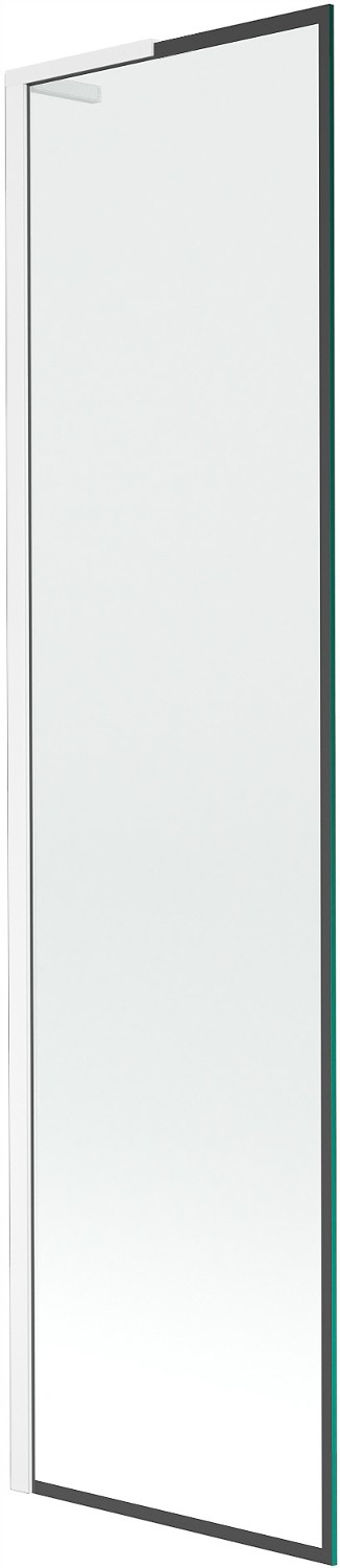 Mexen Next L vanová zástěna 1-křídlá 50 x 150 cm, černý vzor, bílá 895-05