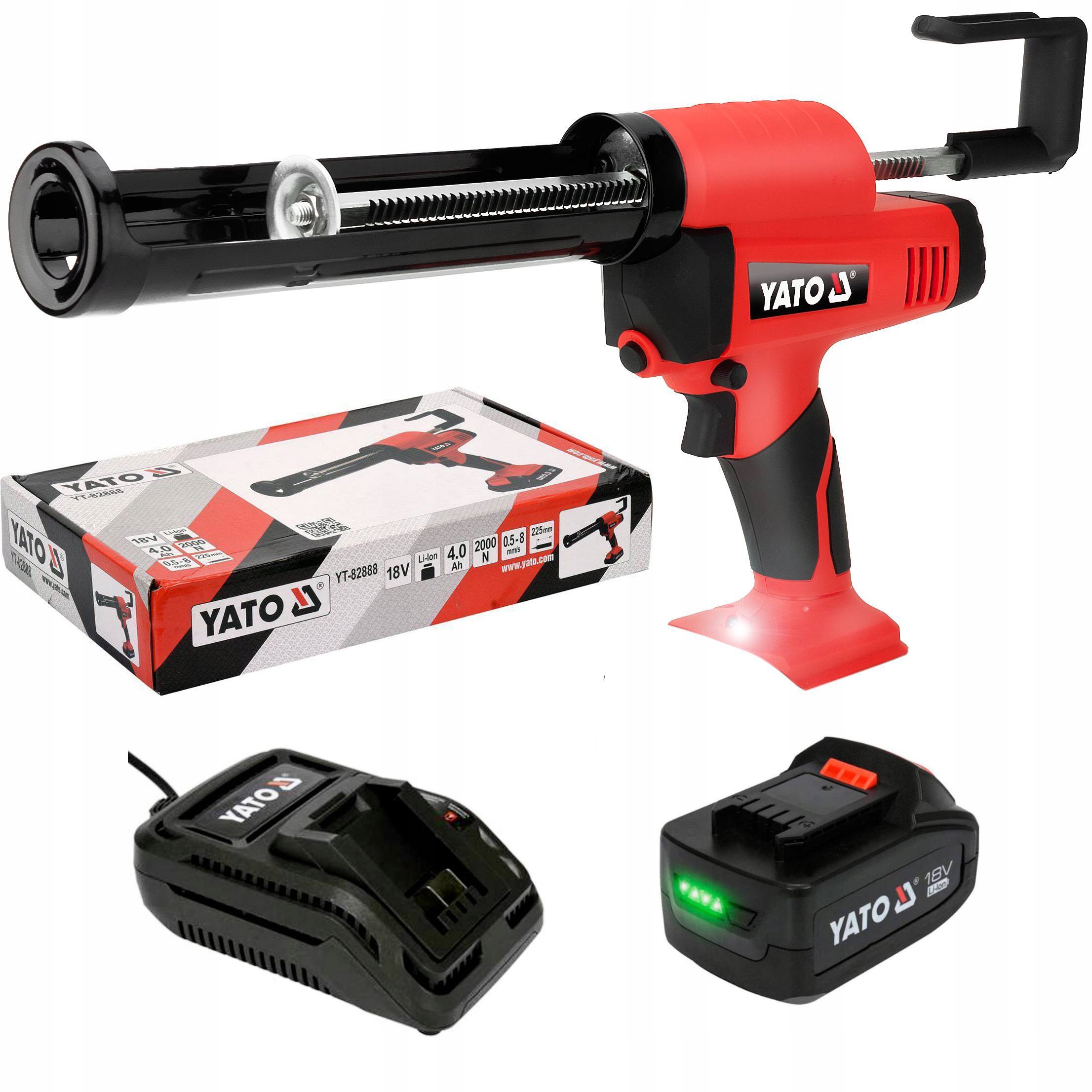 Yato Pistole Na Silikon A Lepidlo 18V Sada 4AH YT-82888