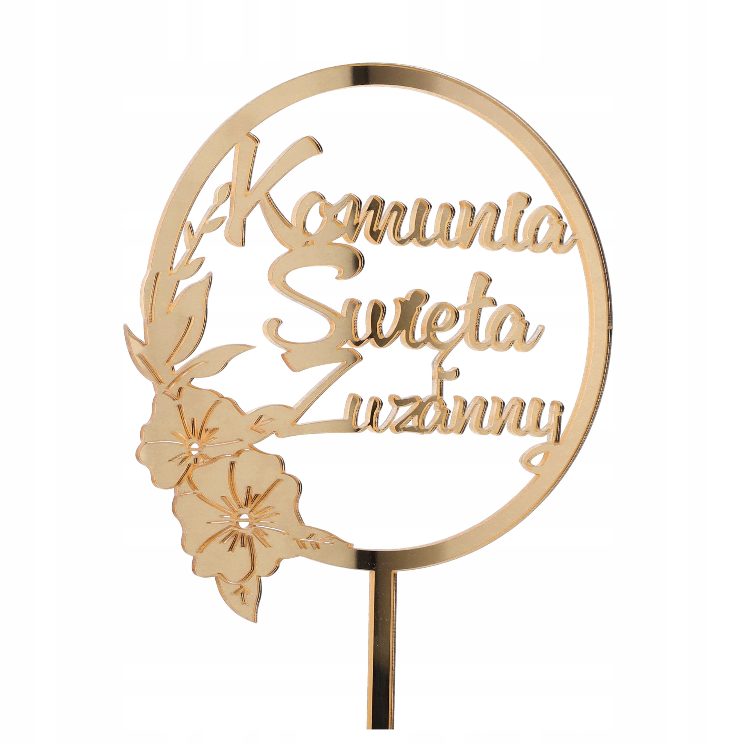 TOPPER na TORT dekoracje komunijne z imieniem KOMUNIA ŚWIĘTA ozdoba toper Marka Party Collection