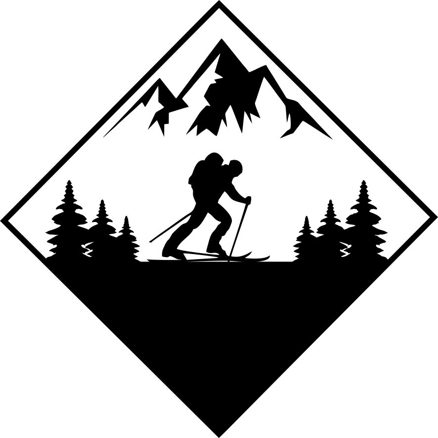 

naklejka na samochód Skitouring skialpinizm góry
