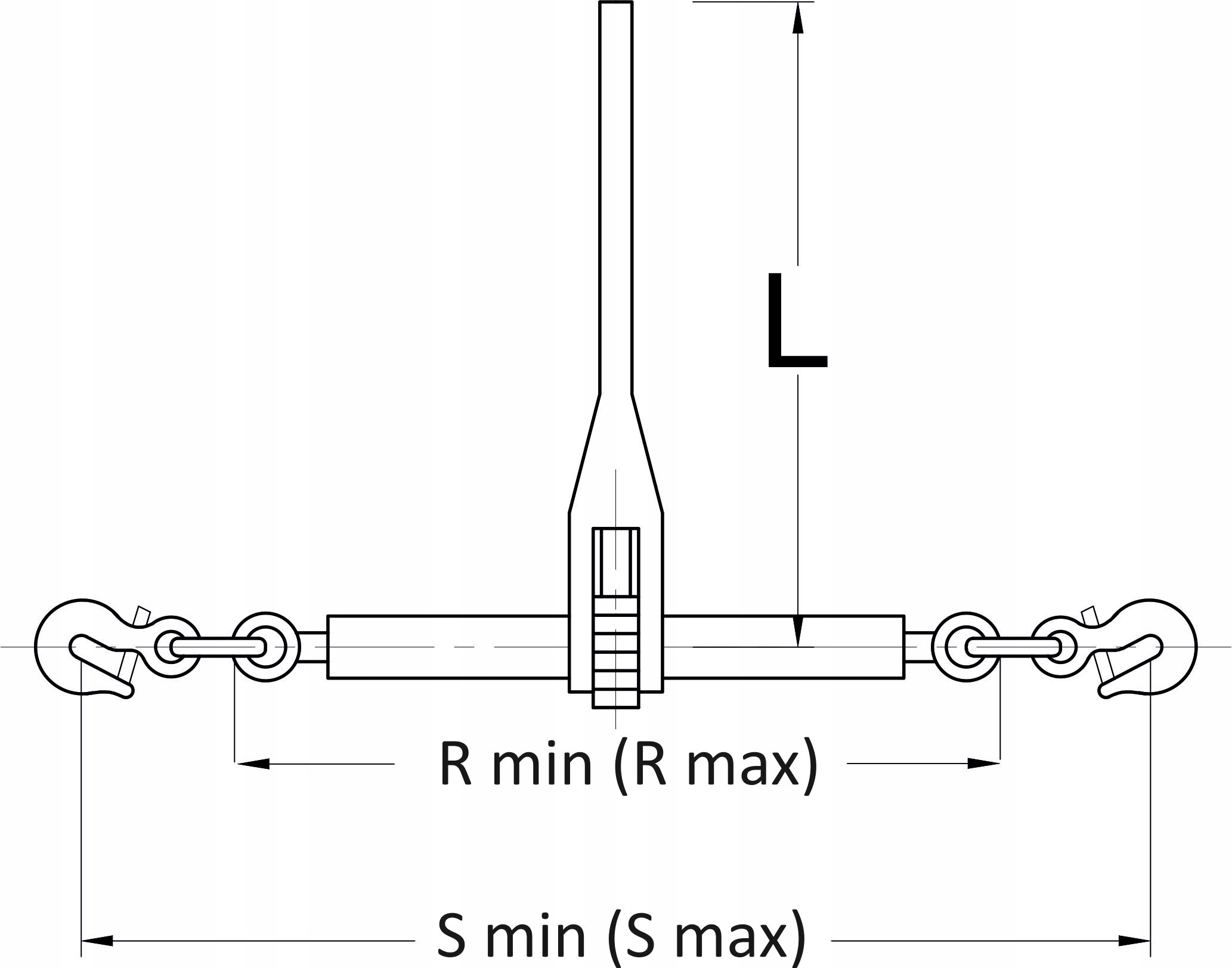 RATCHET TENSIONER WITH HOOKS R. 13 100KN сертификат