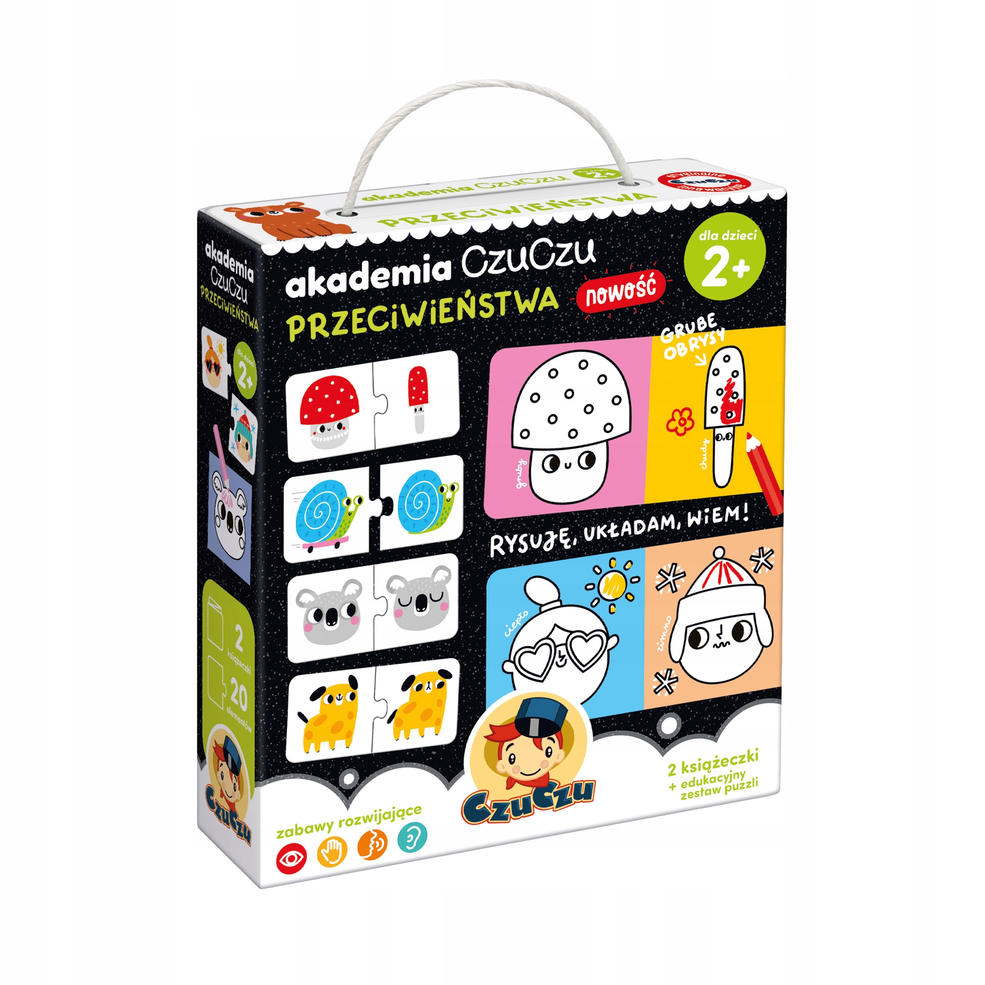 

CzuCzu Przeciwieństwa kolorowanka i puzzle 2+
