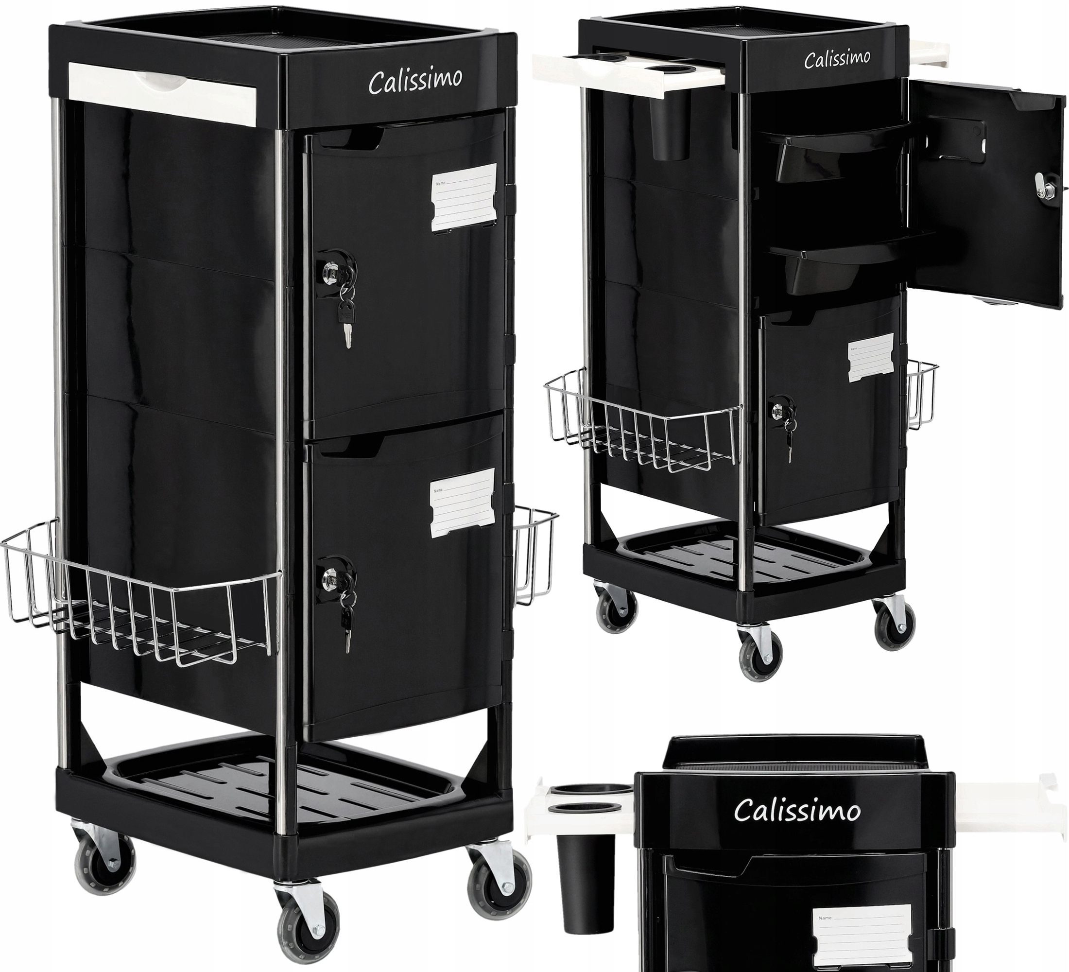 Wózek pomocnik fryzjerski do farbowania kosmetyczny do salonu SPA mobilny