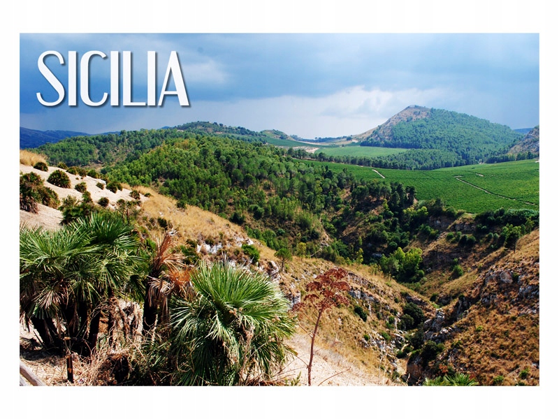 

Sycylia Krajobraz Panorama Magnes na lodówkę