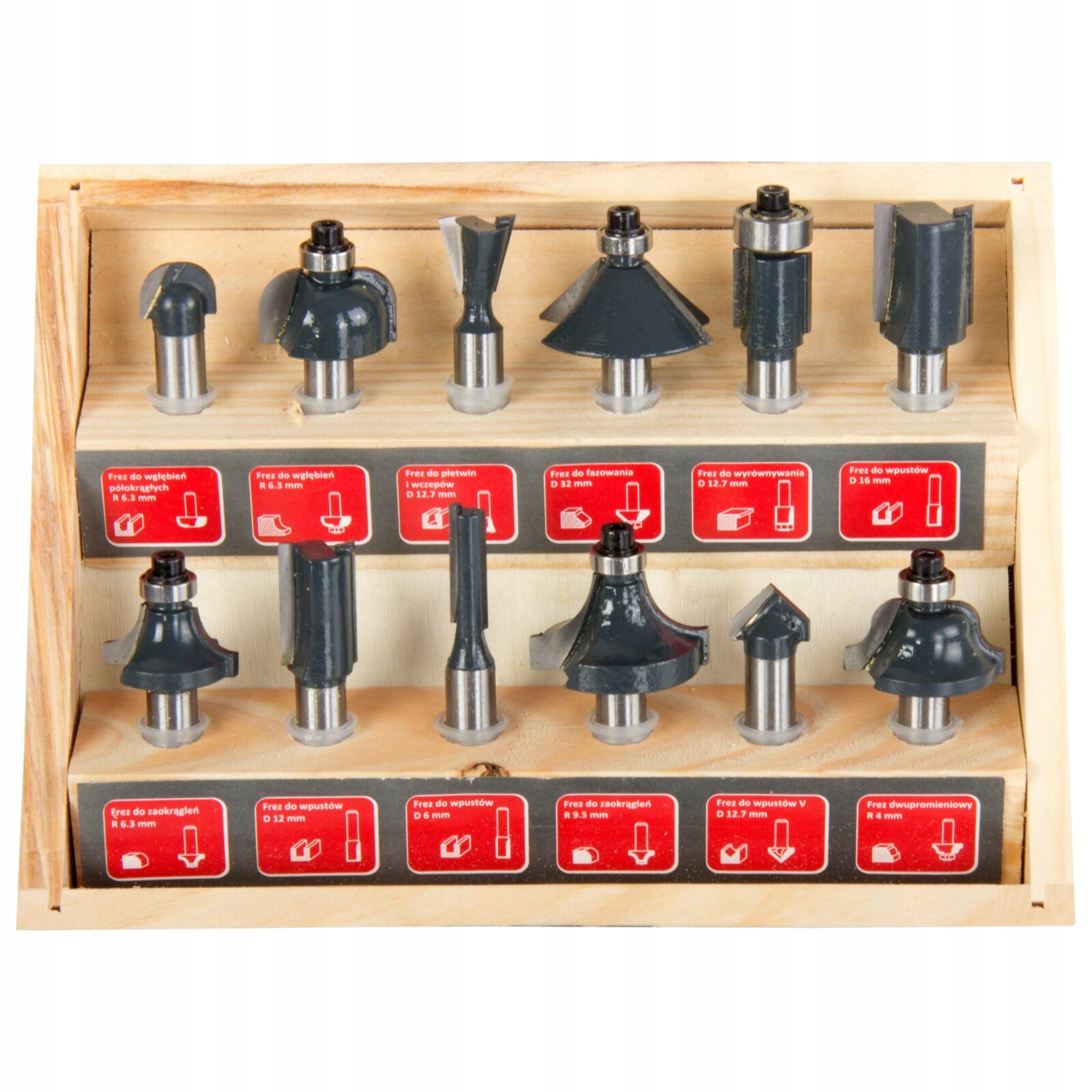Sada Fréz V Krabičce 12 Kusů Proline TF1200,TF1500K