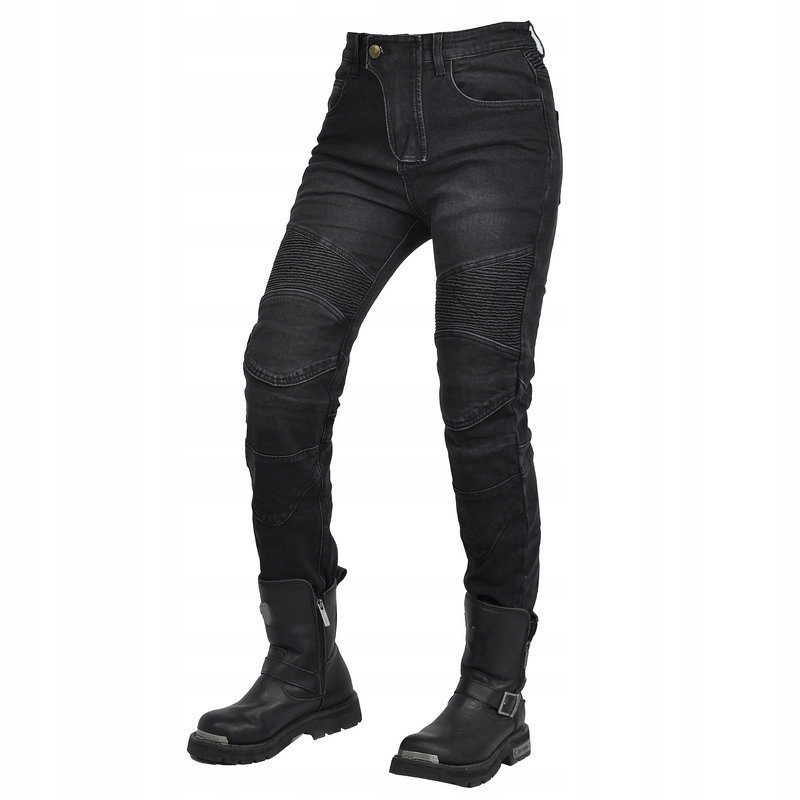Damskie JEANSY MOTOCYKLOWE SPODNIE OCHRANIACZE Rozmiar XXXS