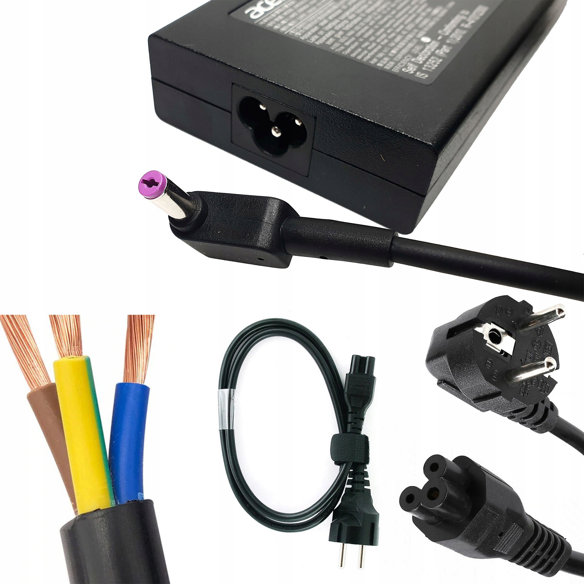 Zasilacz Ładowarka Acer 135W 19V 7.1A 1.7mm Nitro 5 VX15 AN517-55 AN515-43