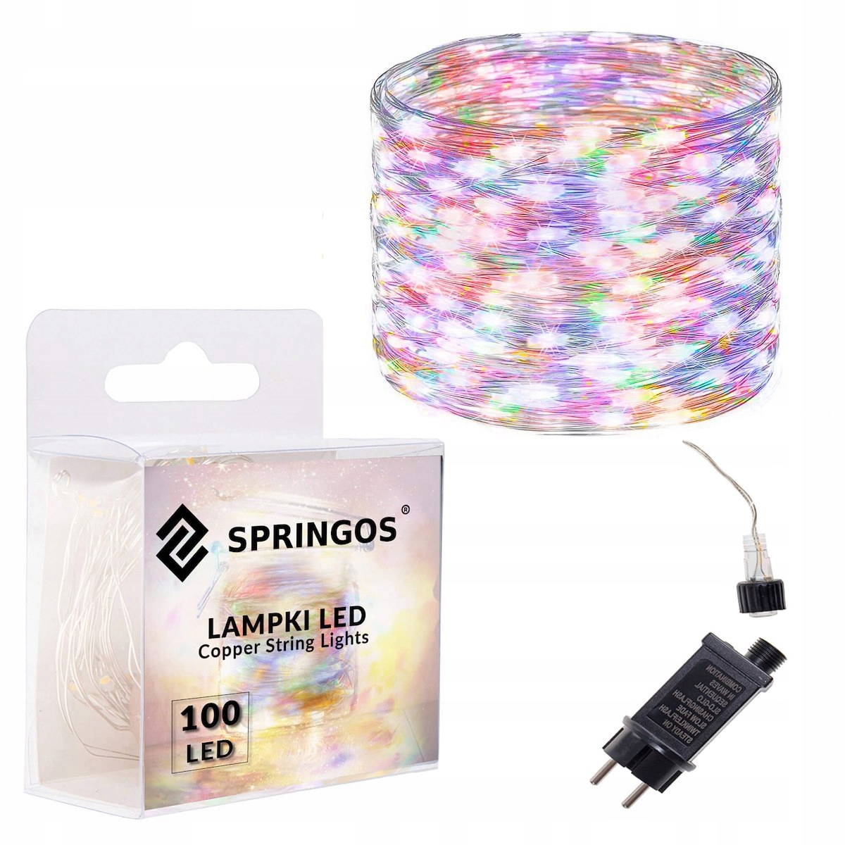 

Lampki Druciki 100LED Multikolor Na Prąd IP44