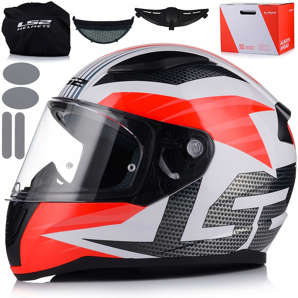 Motocyklová Prilba LS2 FF353 Rapid II Grid Červená, Systém Pinlock Ecer 22.06