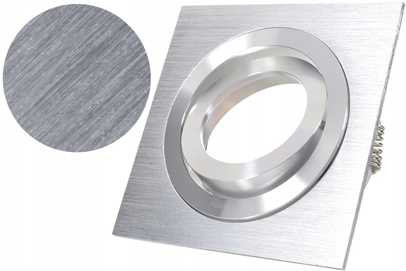 REGULOWANA SREBRNA RAMKA OPRAWKA LED HALOGEN SUFITOWY DO ŻARÓWEK GU10 230V Marka Decorya