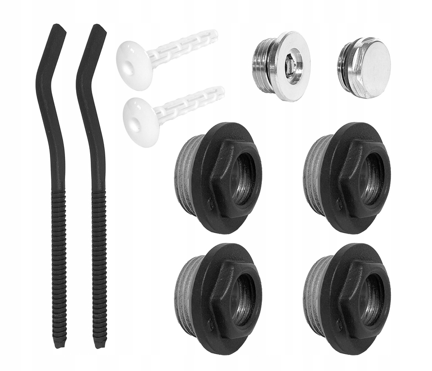 Sada Háků A Zátek Pro Radiátor Saunopol, Černá