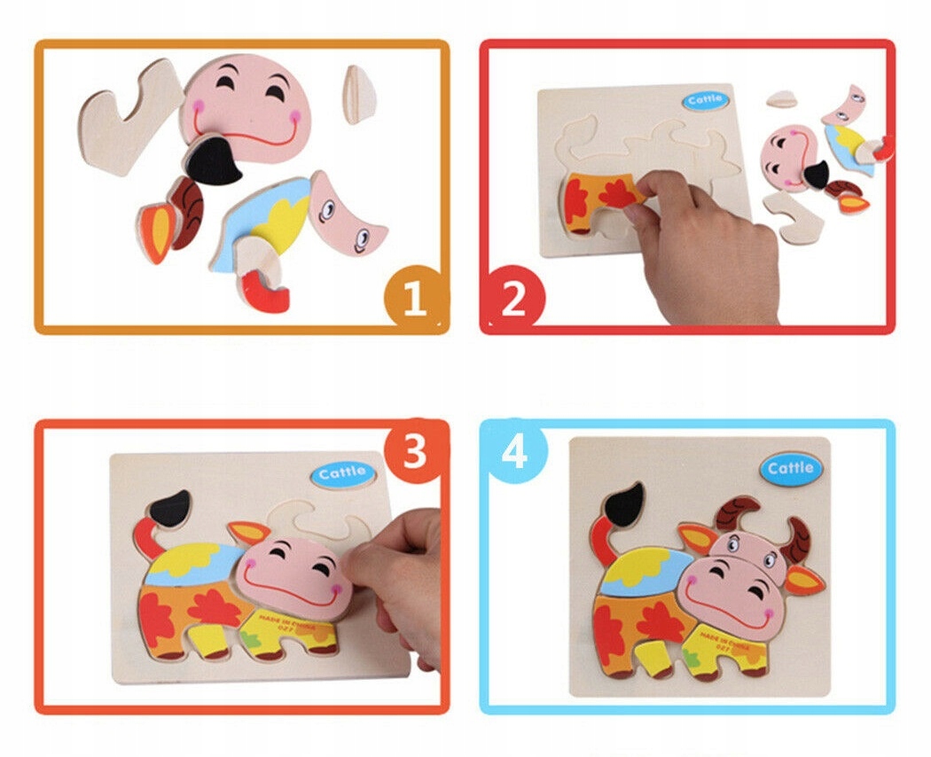 PUZZLE DREWNIANE UKŁADANKA EDUKACYJNA WINOGRONO Marka bez marki