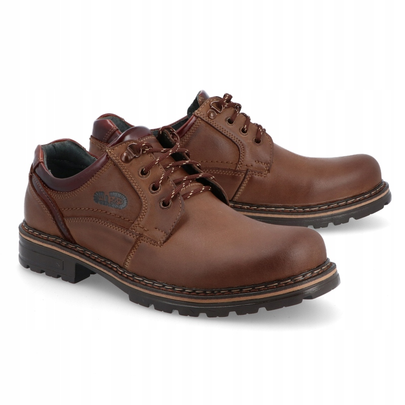 PÓŁBUTY MĘSKIE CAŁOROCZNE SKÓRA 010 TRAPERY r 45