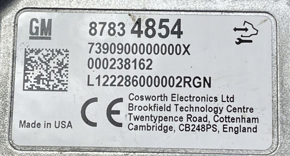 O7 CADILLAC CT5 2019 - Module REJESTRATORA de guide TELEMETRII PDR 87834854