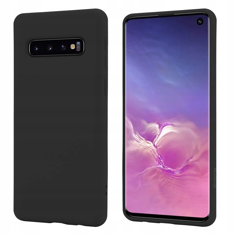 

Crong Cover Czarny Silikon Etui tył do Galaxy S10