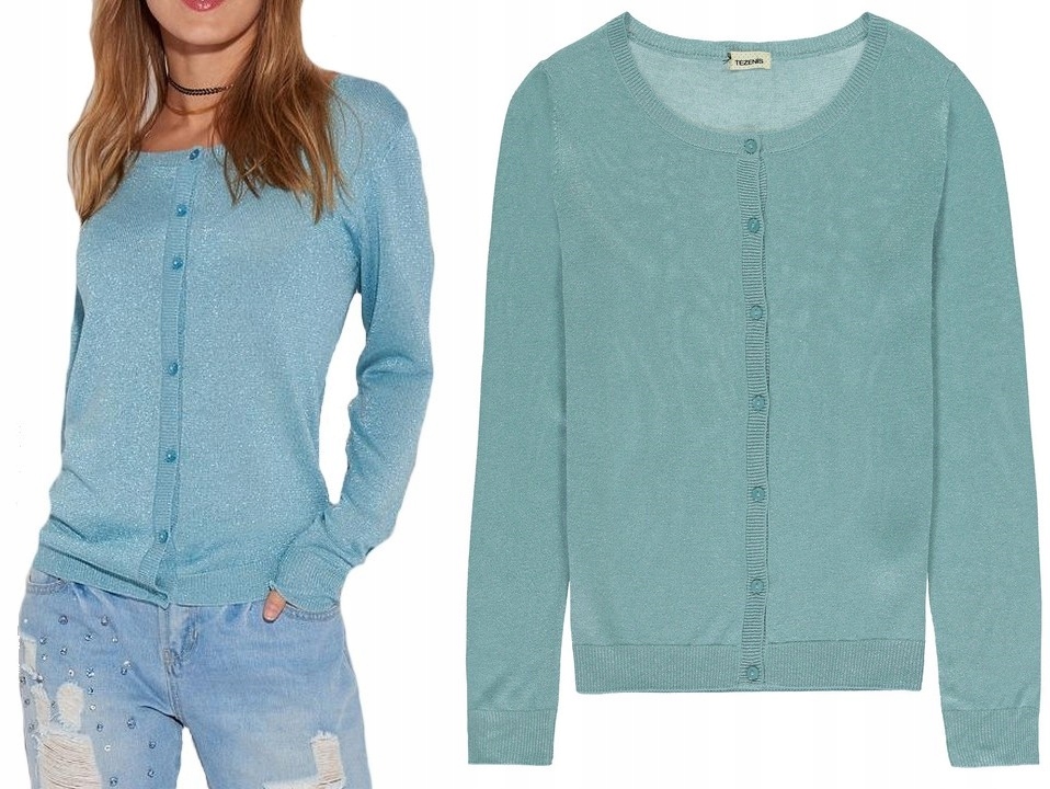 

Tezenis sweter Kardigan verde storm S/36