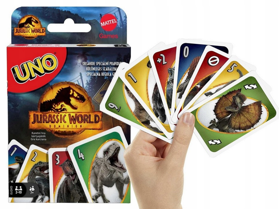 NAJLEPSZA Dziecięca KARCIANKA Fajna FAMILIJNA ROZGRYWKA Uno Jurassic World Czas rozgrywki Do 30 minut