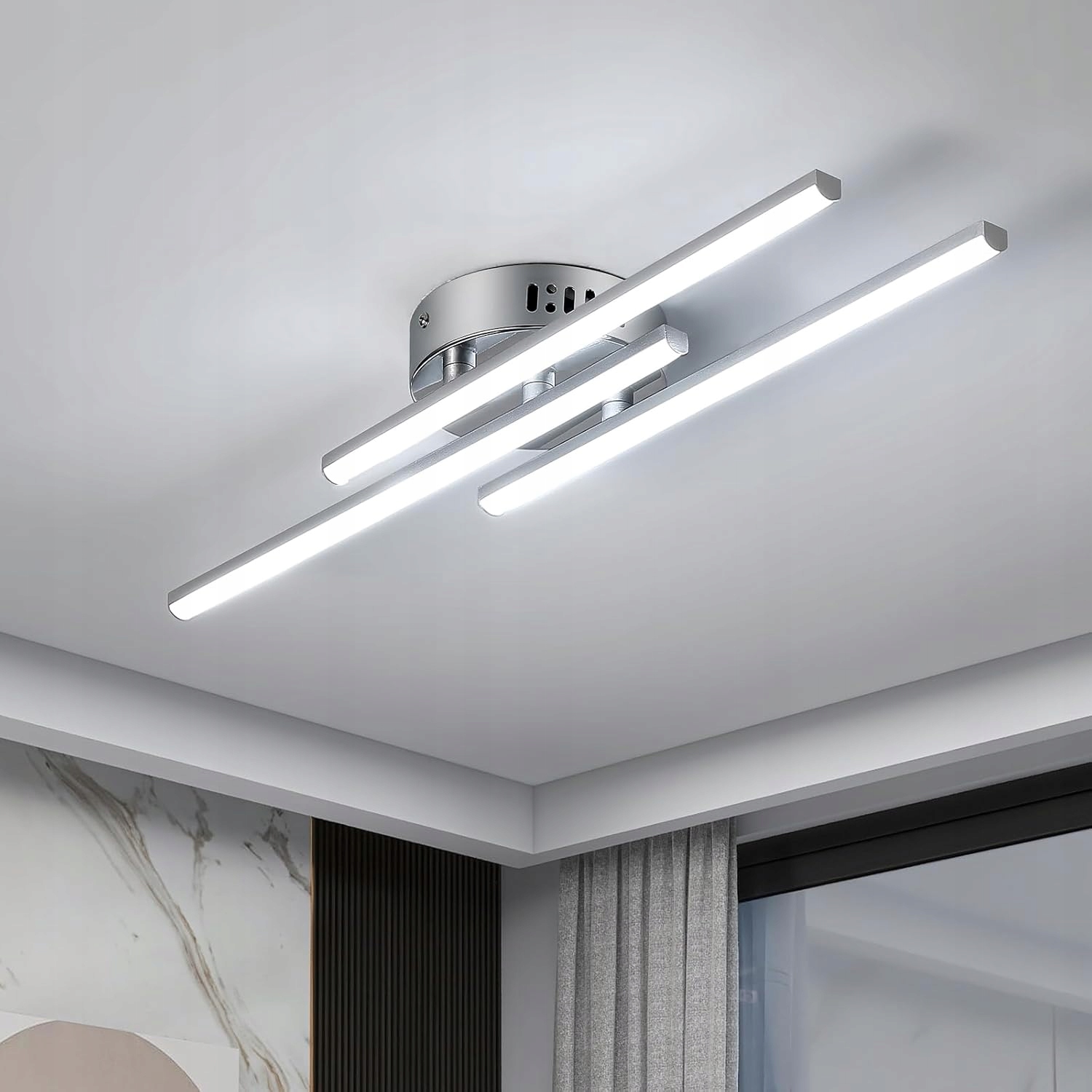 stropní svítidlo Led Závěsné Svítidlo Stříbro 6500K Moderní Do 18W Obývacího Pokoje