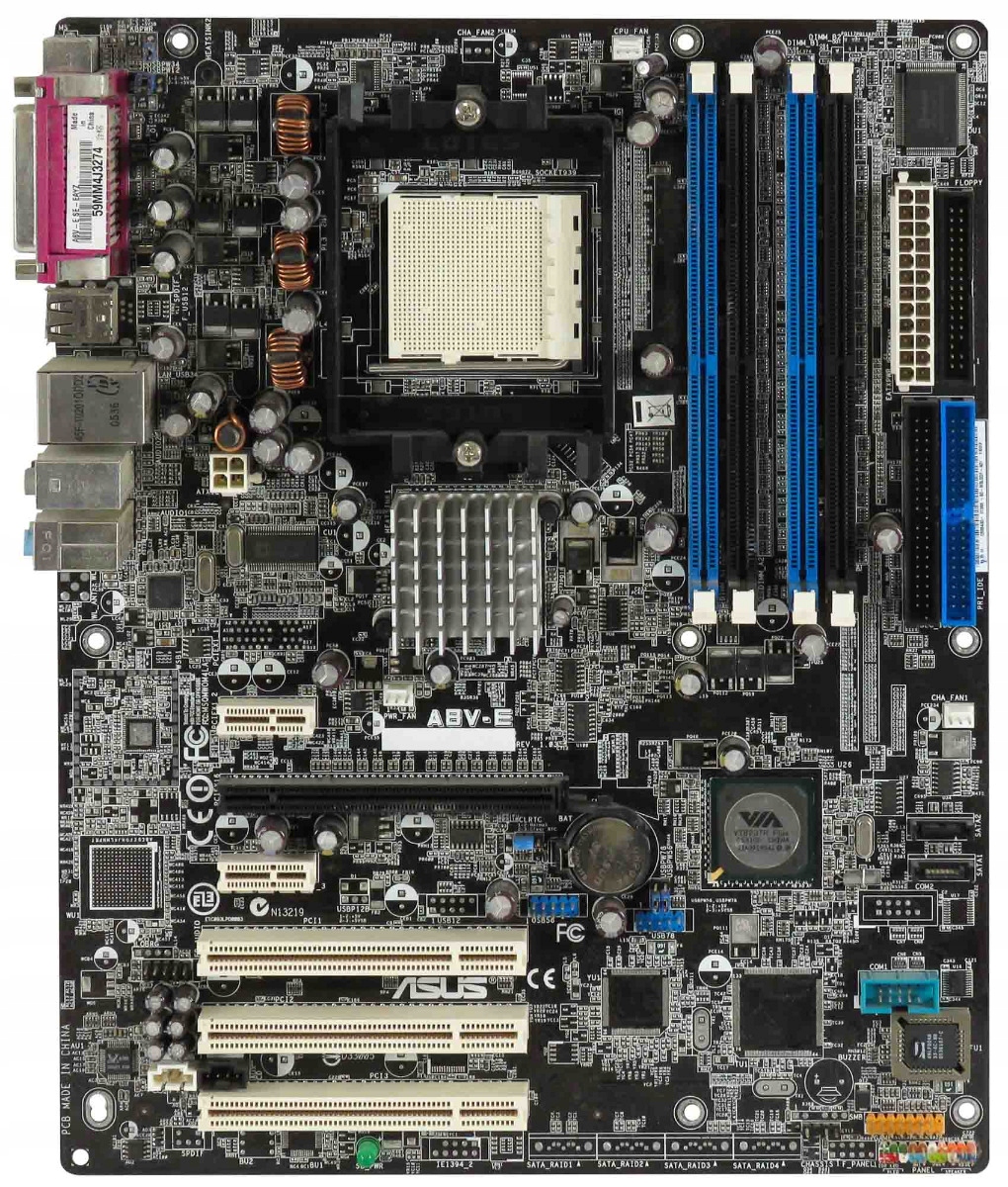 Asus A8V-E Socket 939 Via K8T890 4x Ddr PCIe Pci Ide/ata Sata