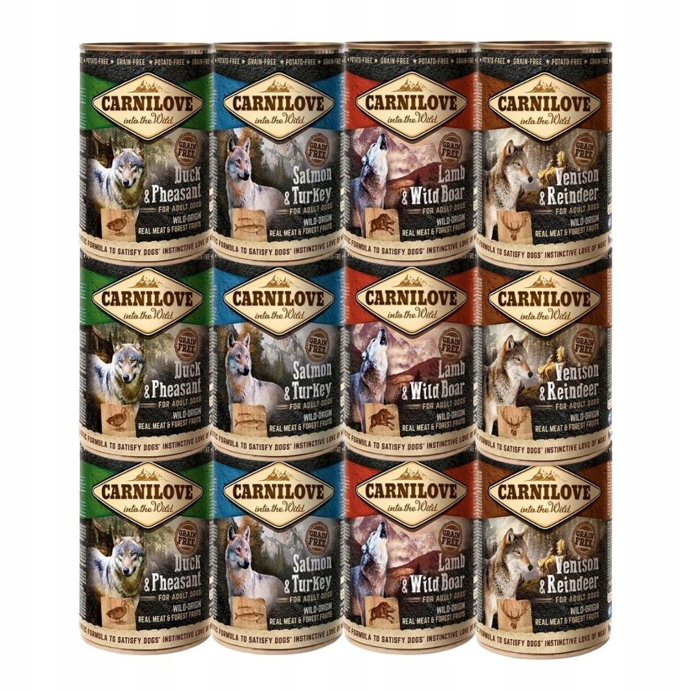 Levně Vlhké krmivo pro psy Carnilove Wild Meat 400 g 12xMIX Příchutí