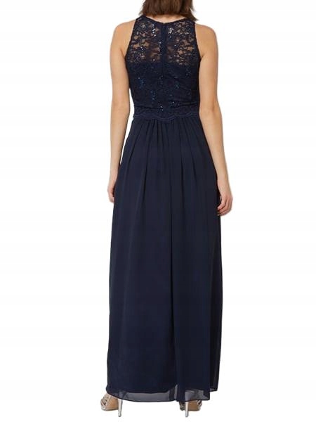 Swing Šaty Maxi Tmavě Modrá Krajka 40 Slm 40