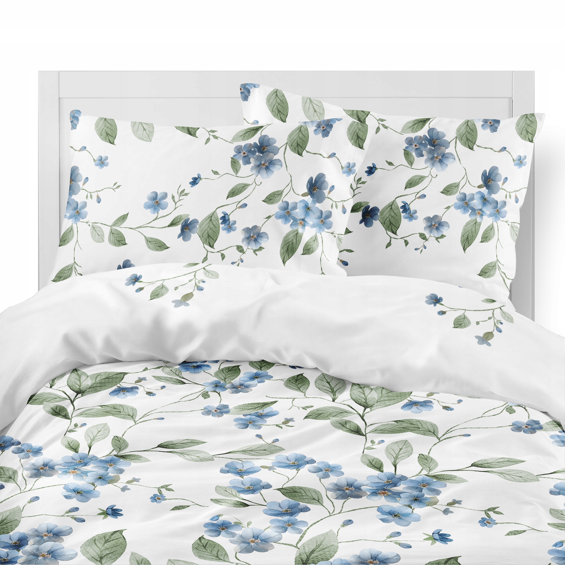 Pościel flanelowa flanela 160x200 biała kwiaty 5626A Detexpol bawełna 100%