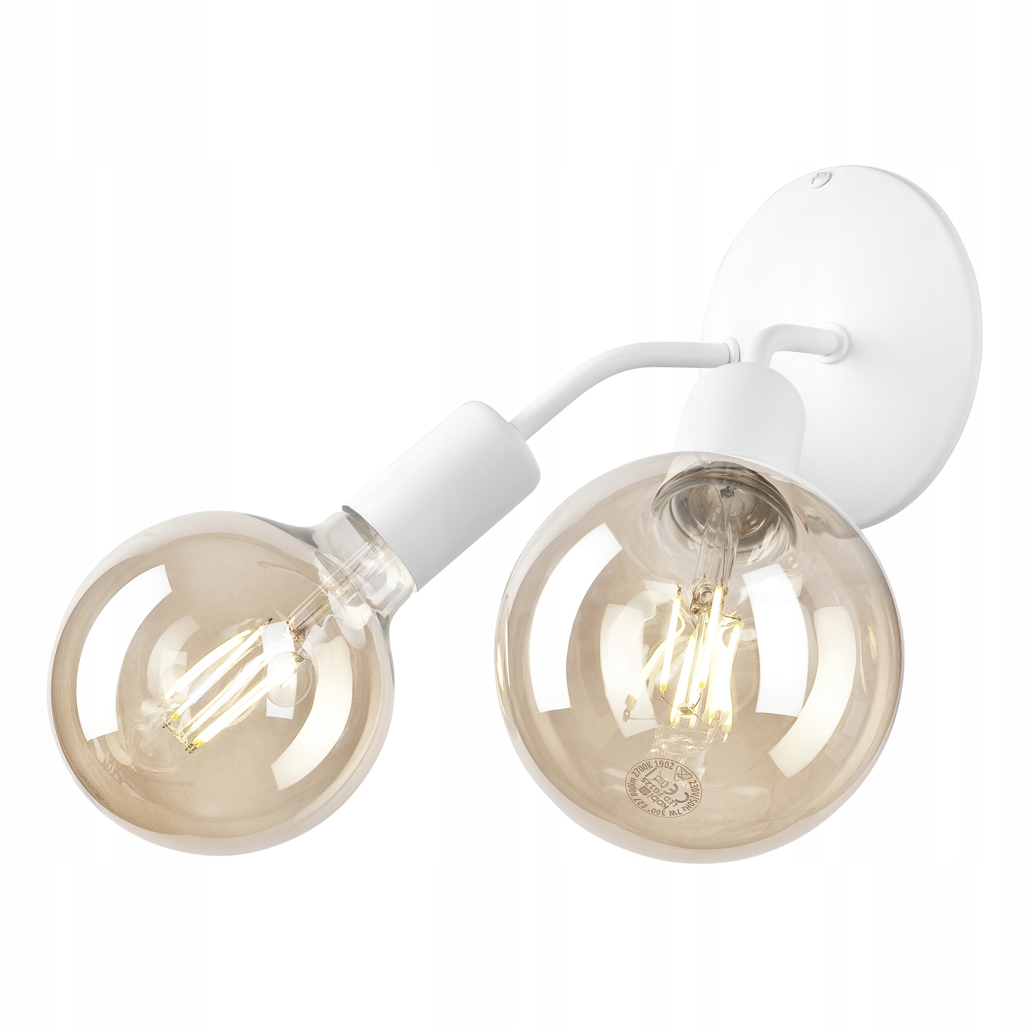 2 BIAŁY PODWÓJNY KINKIET VIGGO LOFT INDUSTRIAL