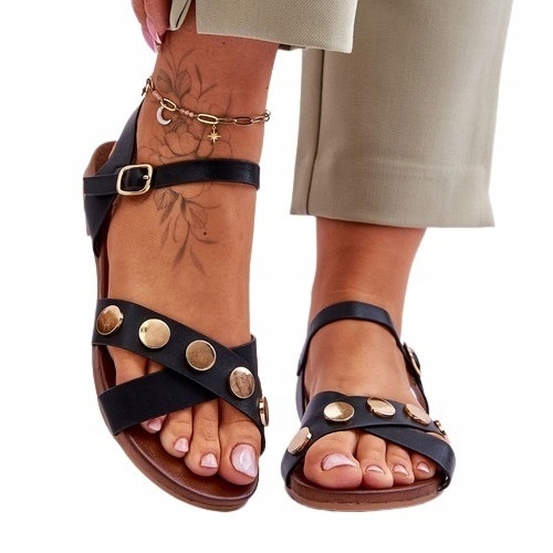 

Płaskie Sandały S.Barski KV-5541-35 Czarne 41