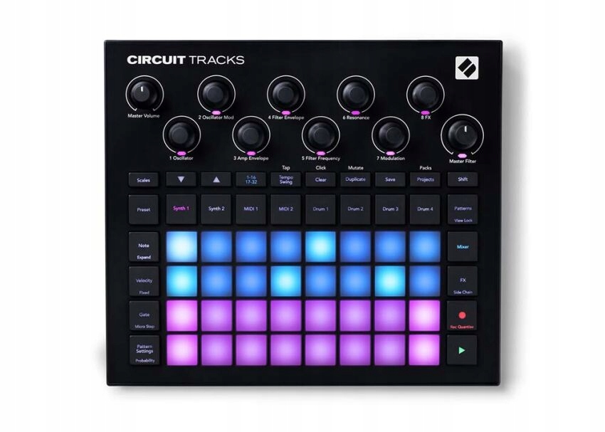 Novation Circuit Tracks Groovebox all-in-one syntezátor sampler sekvencer