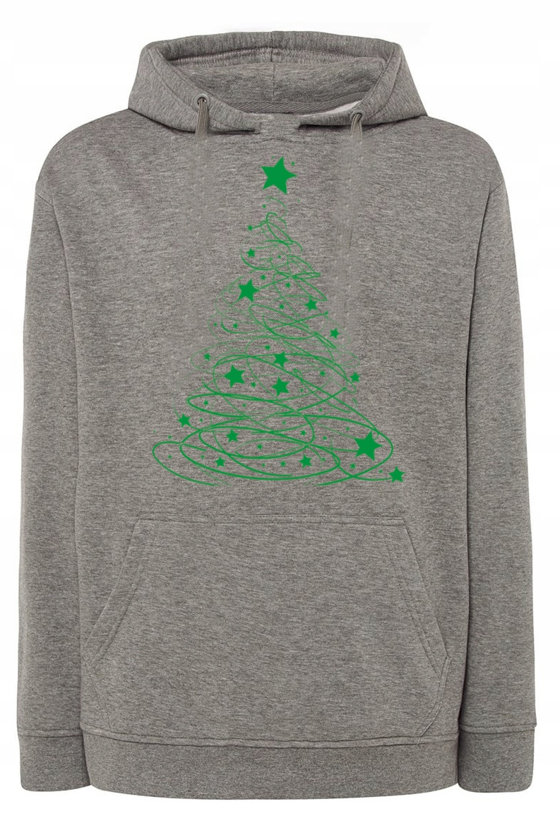 Pánská mikina s vánočním potiskem zelená Vánoční stromek XXL