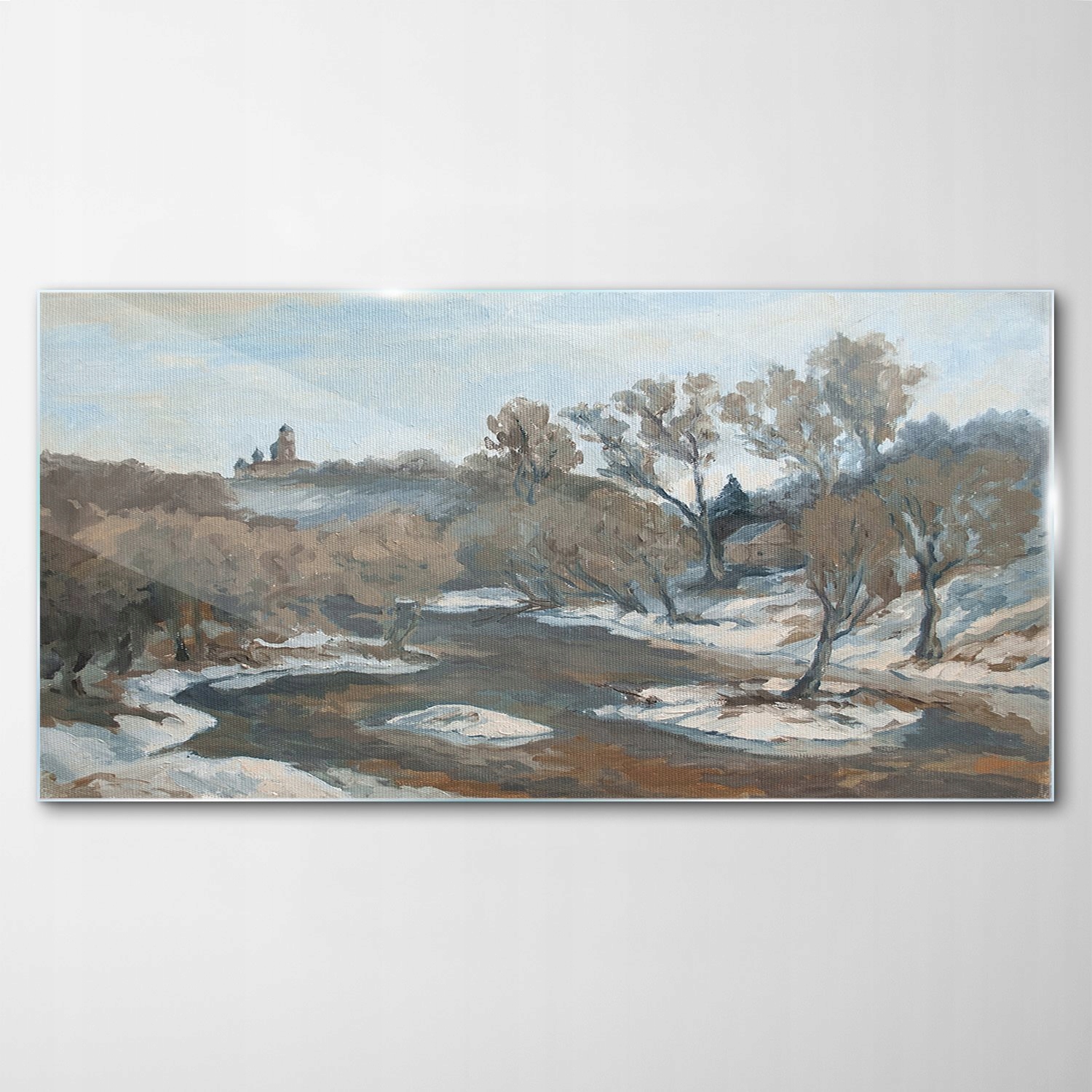 

Obraz Szklany Dekor Krajobraz Kościół Rzeka 120x60