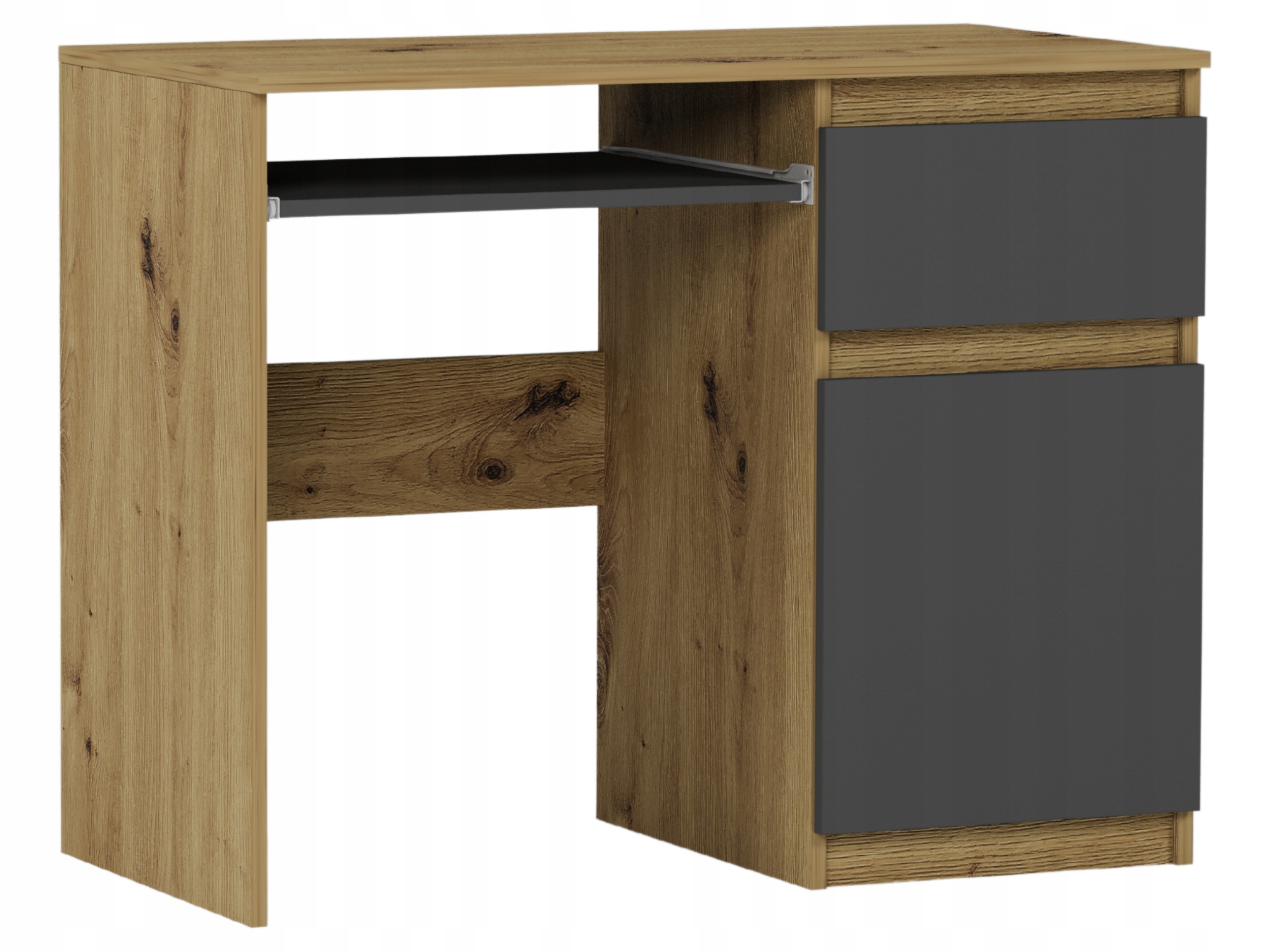 Meble Biurko komputerowe stolik 90cm N-33 ARTISAN MIX ANTRACYT