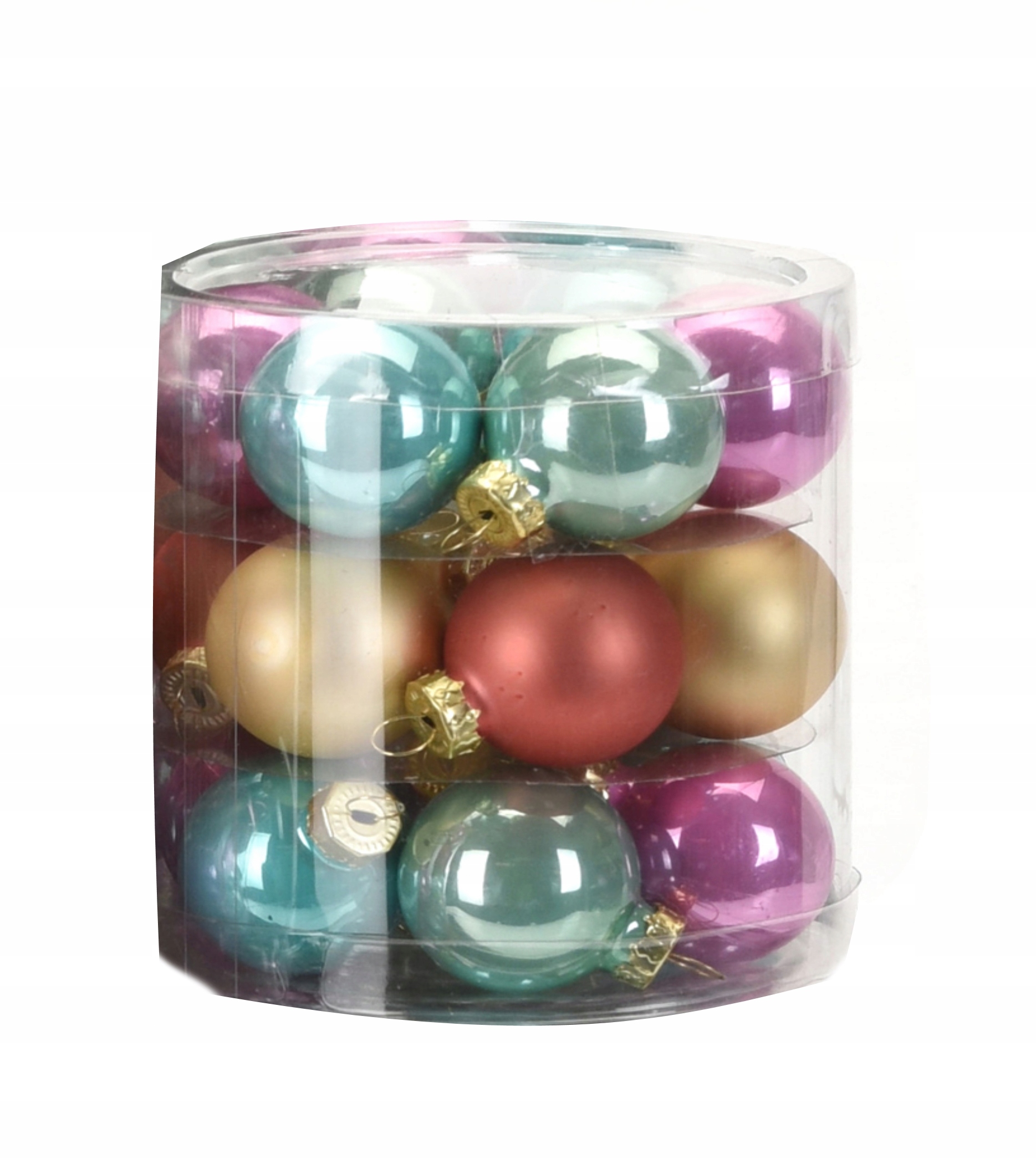 

Bombki Szklane Kolorowe opak.18szt 3cm