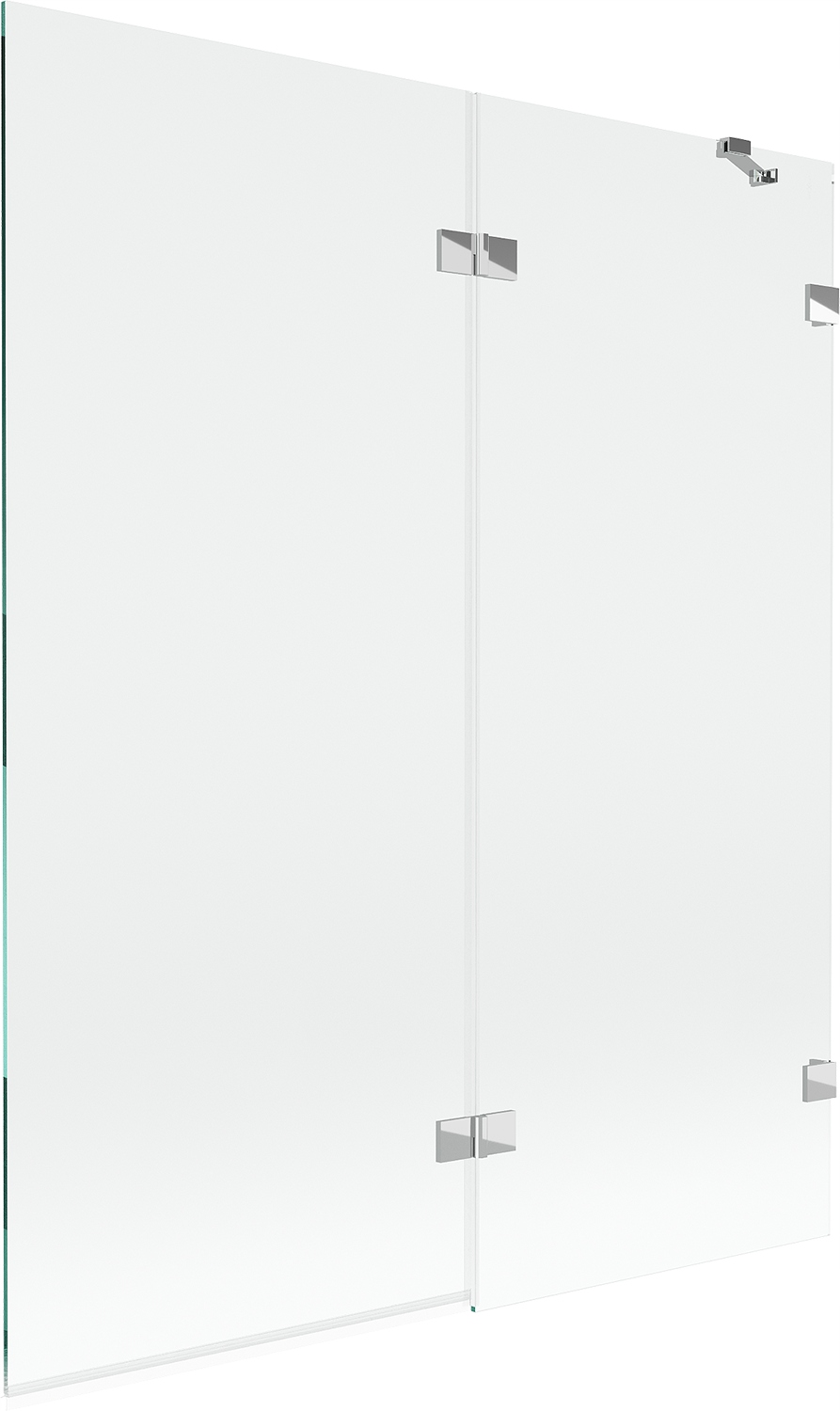 Mexen Lunar vanová zástěna 2-křídlová pravá 140 x 150 cm, transparentní, ch