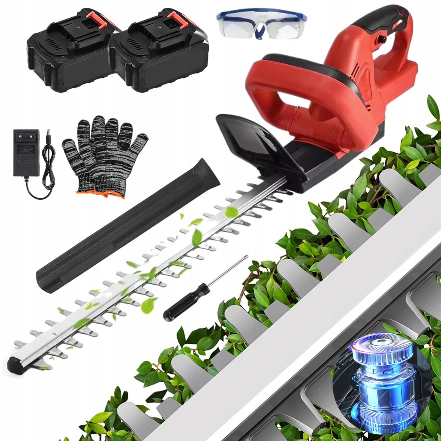 21V Bezdrátové elektrické nůžky na živý plot 52 cm 500 W pro keře Tui