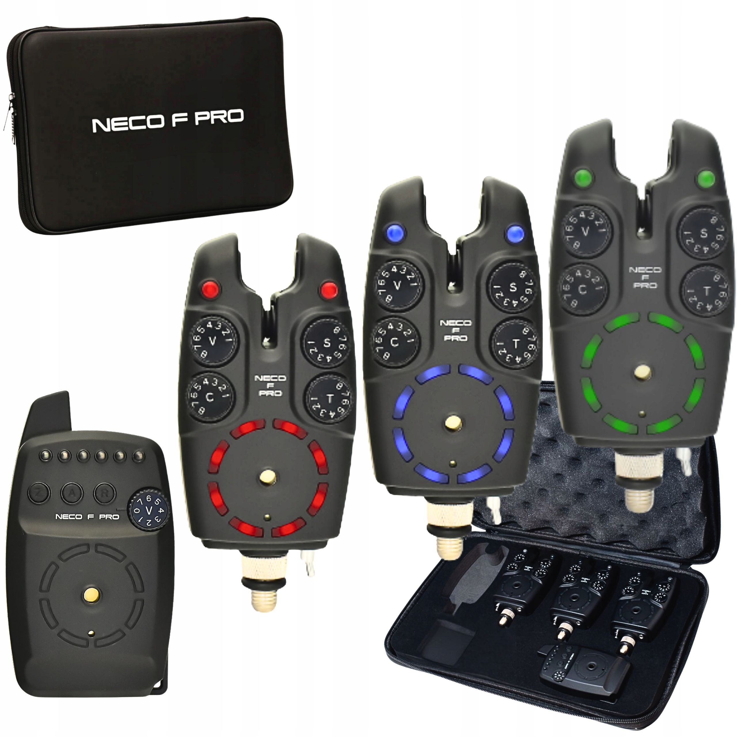 Zestaw Sygnalizatorów Brań 3+1 z Centralką Neco F103 Pro Multicolor