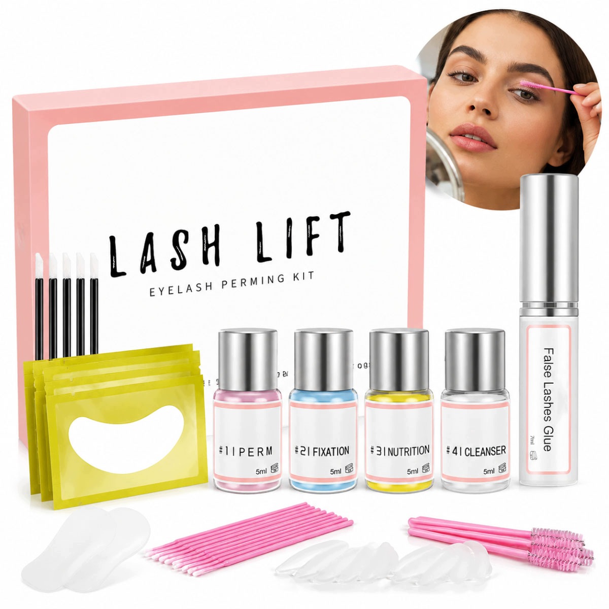 Laminace obočí Řas Kompletní sada pro lifting obočí Brow Lamination Kit