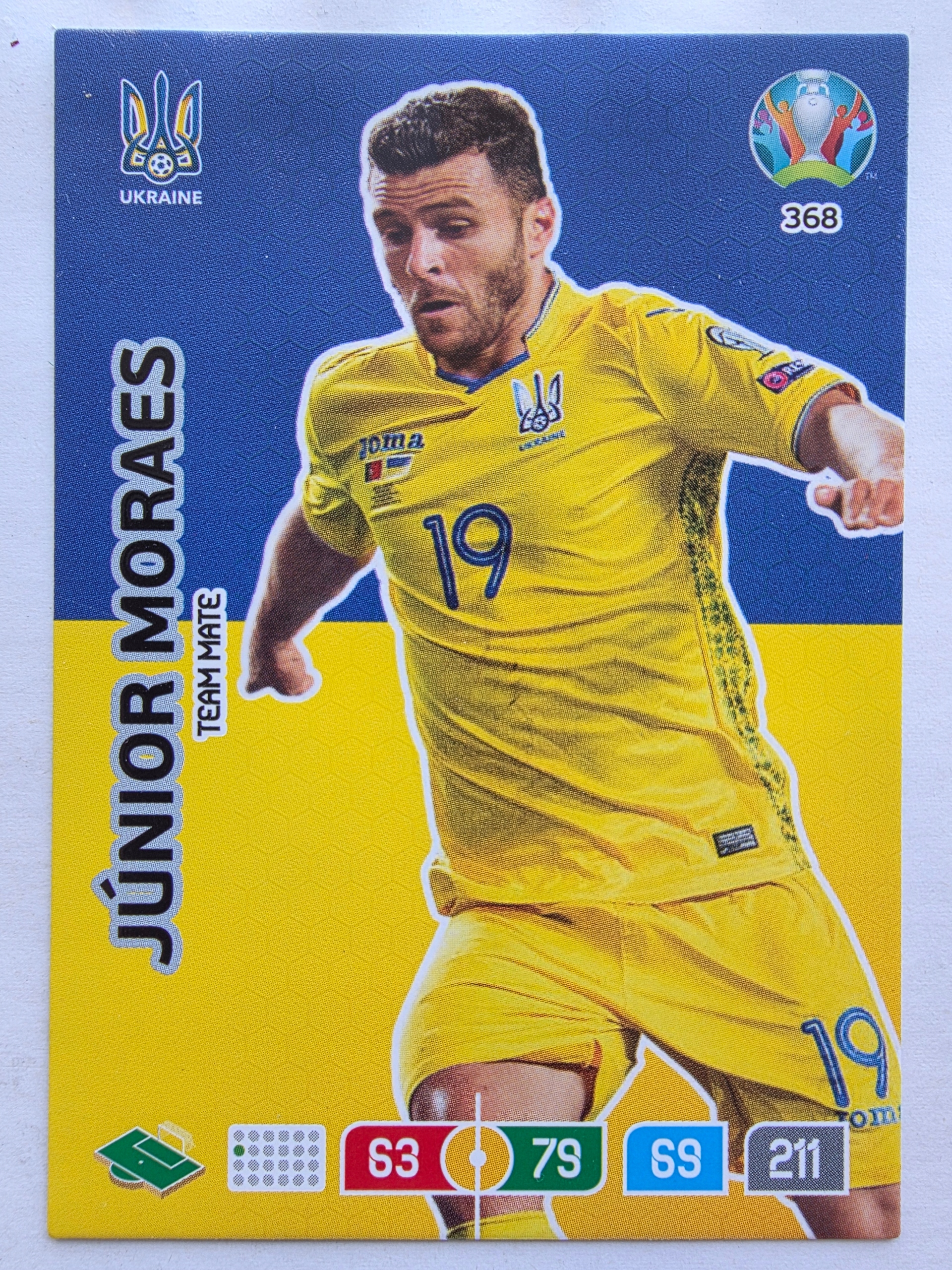 2020 Panini Euro Junior Moraes Ukraina Nr 368 /o