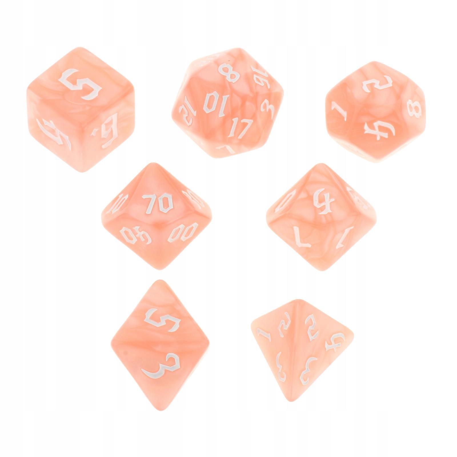 Polyhedral Dices Different Numbers Engraved Puzzle