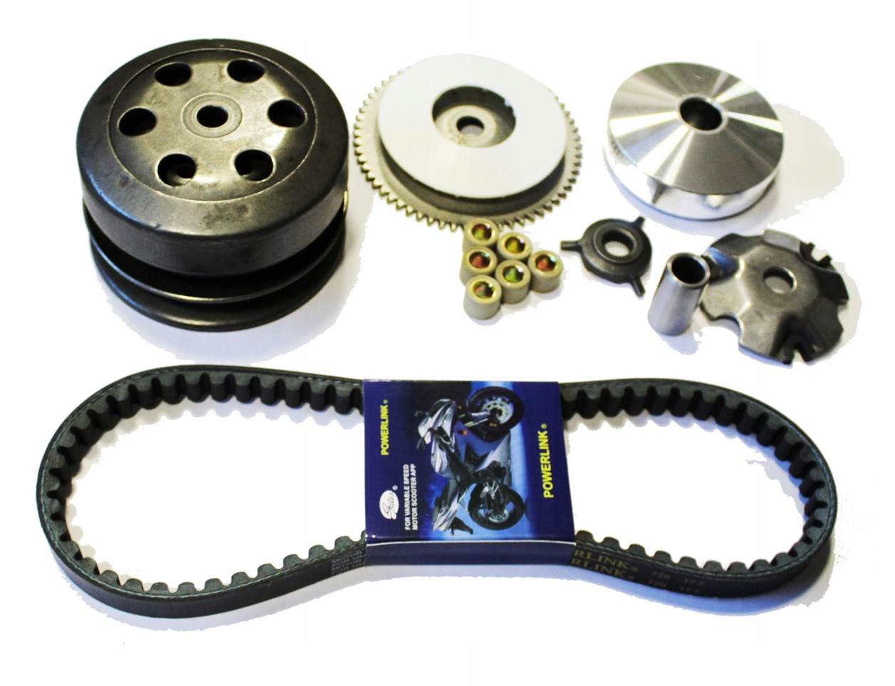 Zestaw Wariator Sprzęgło Pasek 669 GATES Skuter 4T GY6 ROMET JUNAK ROUTER