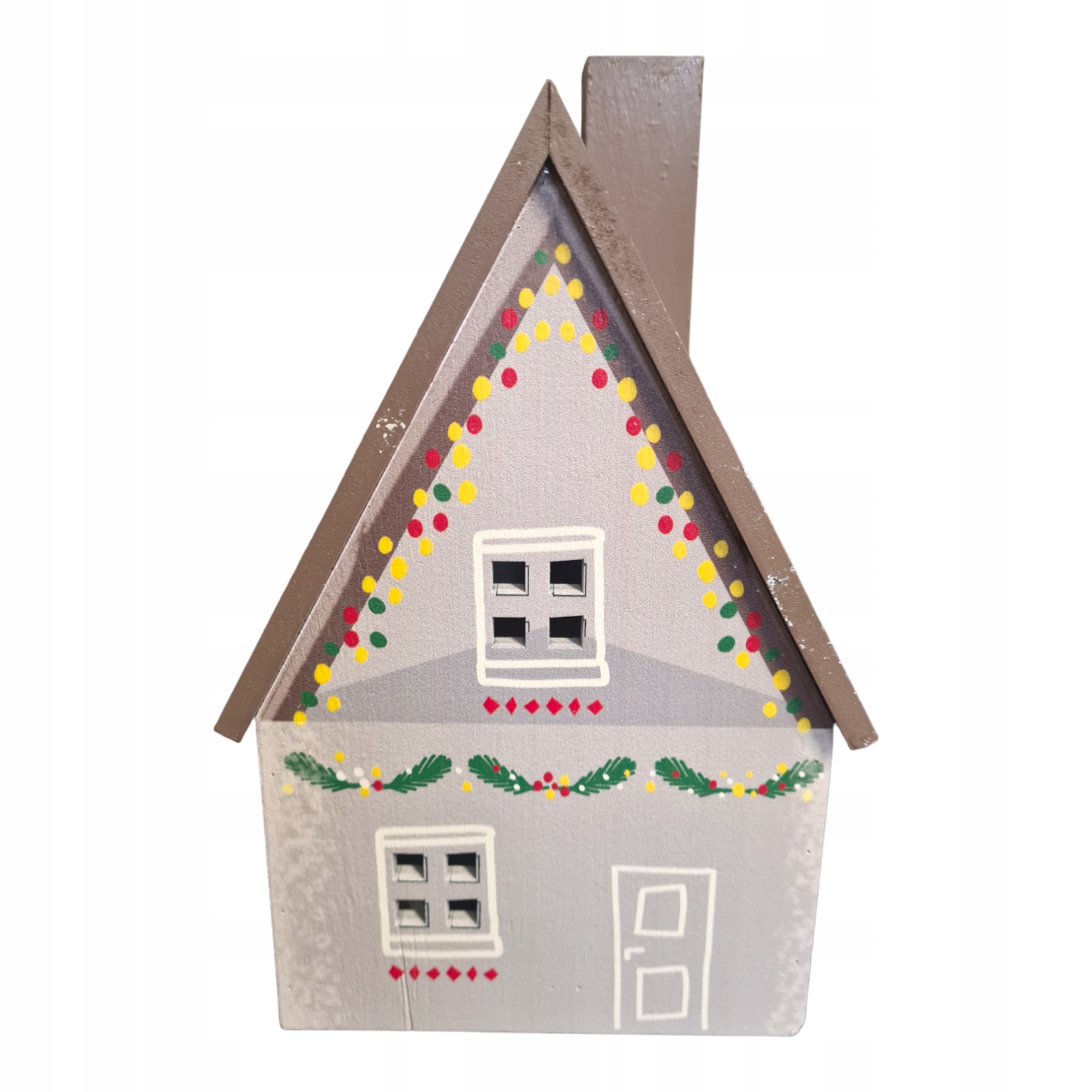 Domek świąteczny drewniany LED